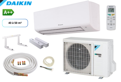 Pack complet clim prêt à poser mono split DAIKIN SENSIRA FTXF42E-RXF42E