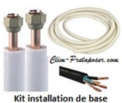 Kit frigorifique complet flares 1/4-3/8 16 mètres jusqu'à 3.5 KW-