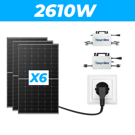 Kit 6 Panneaux Solaires Plug And Play Longi Solar Puissance 2610W