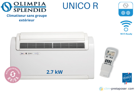 Climatiseur sans groupe extrieur UNICO R OLIMPIA SPENDID -12-HP -01496 - 2.7kW 