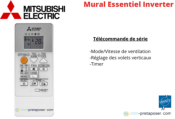 Climatisation réversible MITSUBISHI Gamme Mural Essentiel MSZ-HR25VF-MUZ-HR25VF