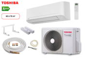 Pack complet clim prêt à poser mono split TOSHIBA YUKAI RAS-24E2AVG-E-RAS-B24E2KVG-E